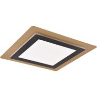 LED Plafondlamp 46W Dimbaar met Aanpasbare Kleur - Vierkant Zwart/Goud