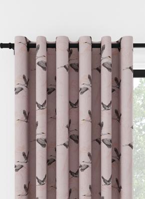 Laura Ashley Animalia Geborduurde Blush Ringgordijn