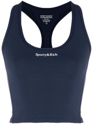 Sporty & Rich débardeur à logo imprimé - Bleu