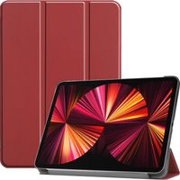 Basey iPad Pro 2021 (11 inch) Hoes Case Hoesje Hardcover Book Cover - Donker Rood