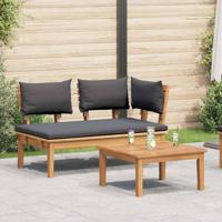 Tuinbank 2 pcs Bruin Massief teakhout