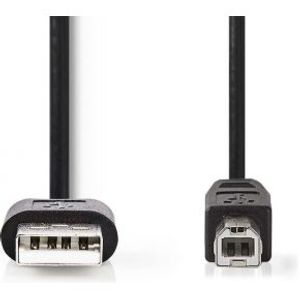 Nedis CCGL60101BK30 USB-kabel 3 m USB 2.0 USB A USB B Zwart