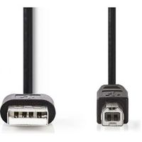 Nedis CCGL60101BK30 USB-kabel 3 m USB 2.0 USB A USB B Zwart
