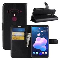 HTC U12+ Wallet Case met Magnetische Sluiting - Zwart