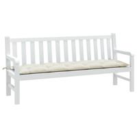 VidaXL Tuinbankkussen 180x50x7 cm stof gemêleerd crèmekleurig