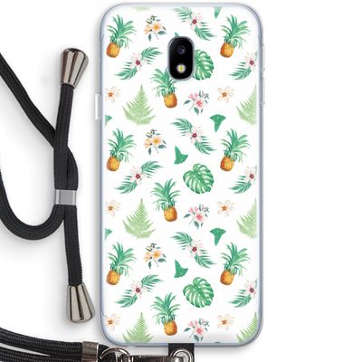 Ananas bladeren: Samsung Galaxy J3 (2017) Transparant Hoesje met koord