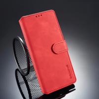 Dg. MING retro olie kant horizontale flip case voor Galaxy Note9 met houder & kaartsleuven & portemonnee (rood)