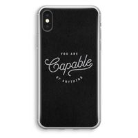 Capable: iPhone XS Transparant Hoesje