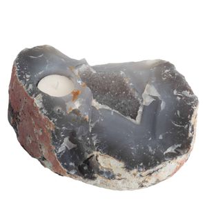 Waxinelichthouder Ruwe Agaat Brok (ca. 1800+ gram)
