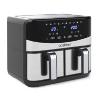 8 L Heteluchtfriteuse 10-in-1 Friteuse met Dubbele Mand met Afbakfunctie en Gesynchroniseerde Combinatie