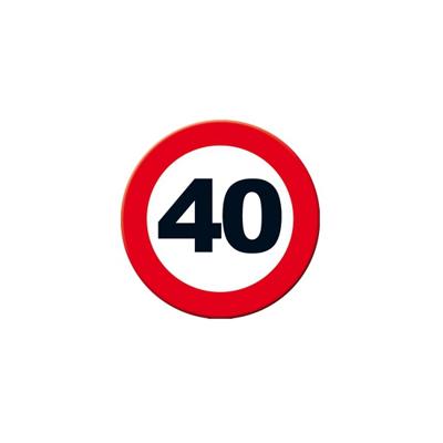 40 jaar Leeftijd feestartikelen - Decoratie wand/muur stopbord - verjaardag - Dia 49 cm