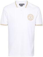 Versace Jeans Couture polo en coton à logo brodé - Blanc