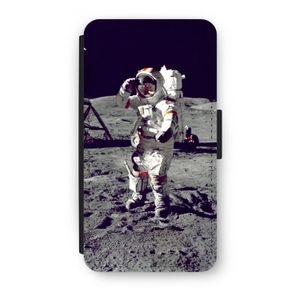 Spaceman: iPhone X Flip Hoesje