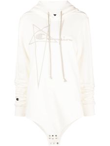 Rick Owens X Champion hoodie en coton à logo brodé - Blanc