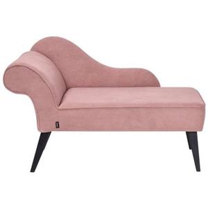 Beliani - BIARRITZ - Chaise longue - Roze - Linkerzijde - Polyester