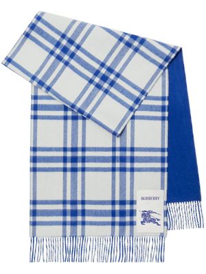 Burberry écharpe en cachemire à carreaux - Blanc