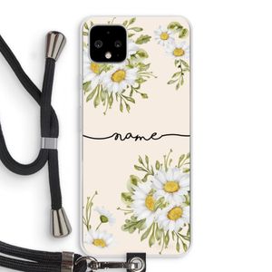 Daisies: Pixel 4 XL Transparant Hoesje met koord