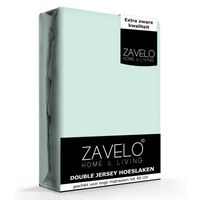 Zavelo Double Jersey Hoeslaken Pastel Blauw-1-persoons (90x220 cm) - thumbnail