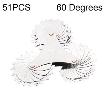 51 PC's vs schroef toonhoogte draad bladen 60 graden CR roestvrij staal draad Gauge