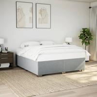 Bedframe zonder matras stof lichtgrijs 200x200 cm