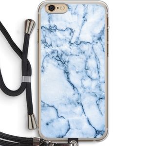 Blauw marmer: iPhone 6 PLUS / 6S PLUS Transparant Hoesje met koord