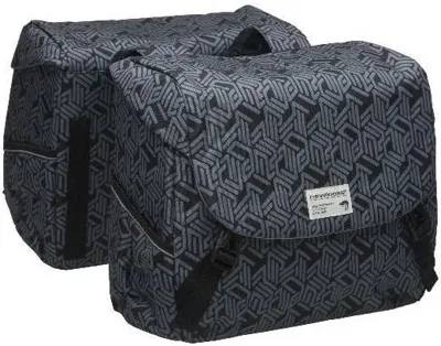 New Looxs Dubbele Fietstas Mondi Joy Double - Linia Black - 38Ltr
