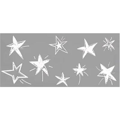 Kerst raamstickers Witte sterren - vel van 23 x 49 cm - raamdecoratie