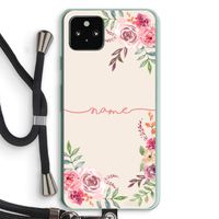 Rozen: Pixel 5a 5G Transparant Hoesje met koord