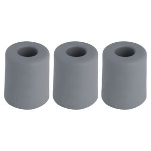 Deurbuffer - 3x - deurstopper - grijs - rubber - 35 x 30 mm - schroefbevestiging