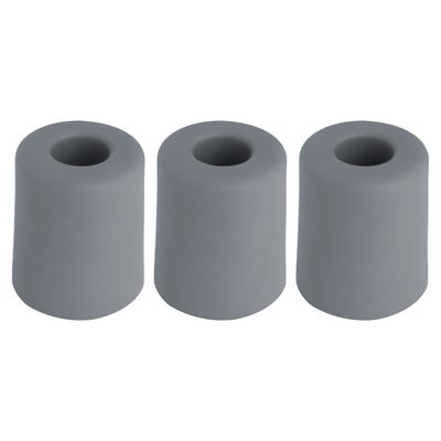 Deurbuffer - 3x - deurstopper - grijs - rubber - 35 x 30 mm - schroefbevestiging