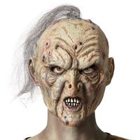 Halloween - Halloween verkleed masker - Ork/zombie/fantasy - wit/pukkels - volwassenen - Latex