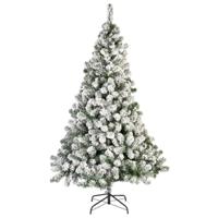 BelIatio Decorations Imperial kerstboom - groen - H300 cm?- besneeuwd - kunstboom