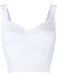 Dolce & Gabbana top crop en dentelle - Blanc