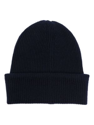 Lisa Yang bonnet en cachemire à design nervuré - Bleu