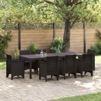 Tuin Tafel Bruin 250x100x73 cm Poly Rattan