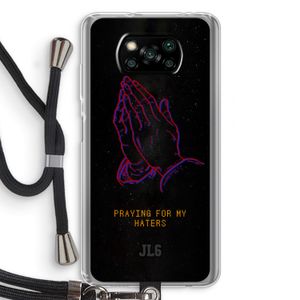 Praying For My Haters: Xiaomi Poco X3 NFC Transparant Hoesje met koord