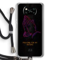 Praying For My Haters: Xiaomi Poco X3 NFC Transparant Hoesje met koord Praying For My Haters: Xiaomi Poco X3 NFC Transparant Hoesje met koord