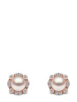 Yoko London boucles d'oreilles en or rose 18ct pavées de diamants