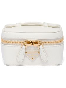 Prada trousse de toilette en cuir - Blanc