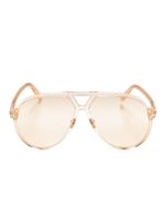 TOM FORD Eyewear lunettes de soleil Bertrand à monture pilote - Jaune