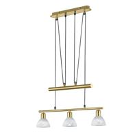 Trio Landelijke hanglamp Levisto 3-lichts goud 371010308