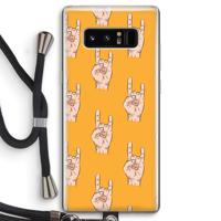Rock: Samsung Galaxy Note 8 Transparant Hoesje met koord