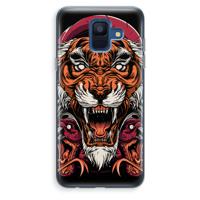 Tiger and Rattlesnakes: Samsung Galaxy A6 (2018) Transparant Hoesje - thumbnail