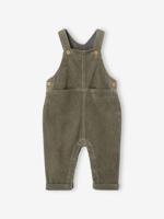 Velours tuinbroek baby jongen olijf
