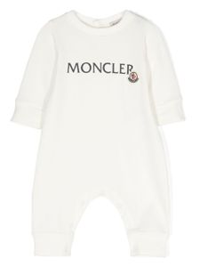 Moncler Enfant grenouillère à logo imprimé - Blanc