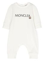 Moncler Enfant grenouillère à logo imprimé - Blanc