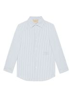 Gucci Kids Shirt met geborduurd logo - Blauw - thumbnail