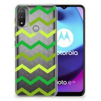 Motorola Moto E20 | E40 | TPU bumper | Zigzag Groen