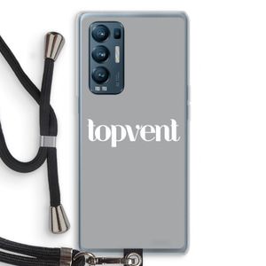 Topvent Grijs Wit: Oppo Find X3 Neo Transparant Hoesje met koord
