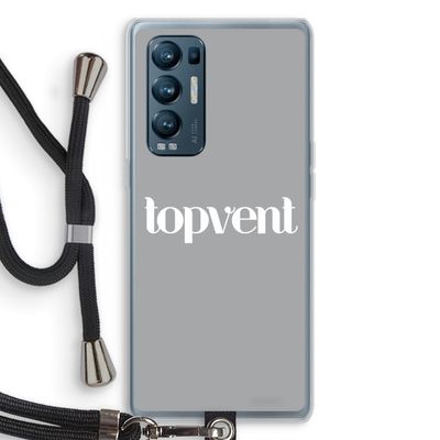 Topvent Grijs Wit: Oppo Find X3 Neo Transparant Hoesje met koord
